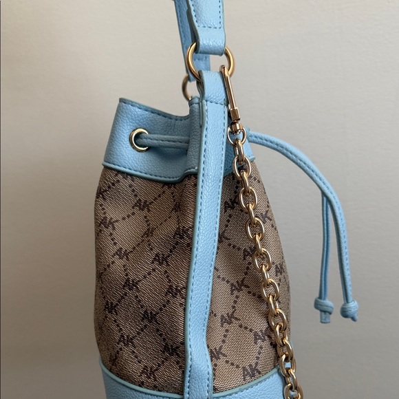 Anne Klein Light Blue and Tan Mini Bag - Picture 2 of 13